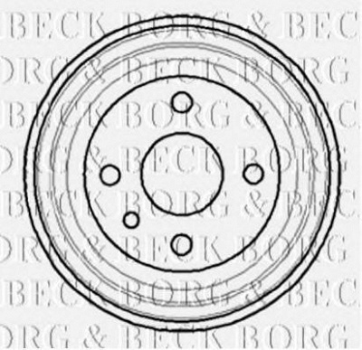BORG & BECK bbr7042 -  Тормозной барабан